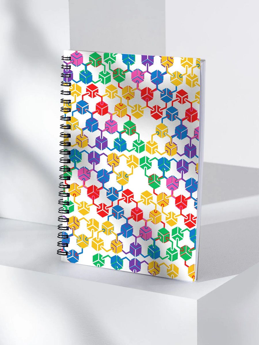 Connectors - Multi-colored Geometric Abstract Design Spiral Notebook product image (4)