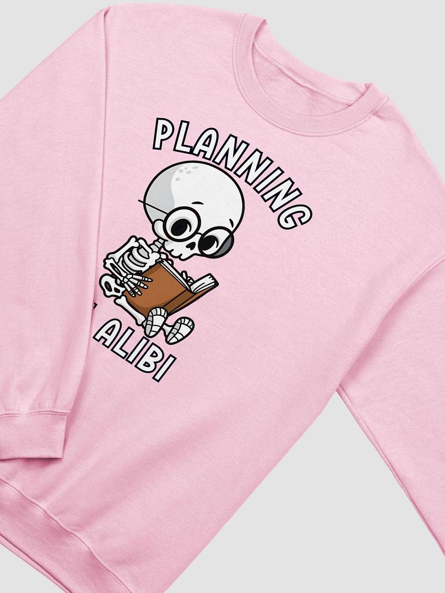 Cute Skeleton Planning An Alibi Halloween True Crime Podcast Sweatshirt product image (3)