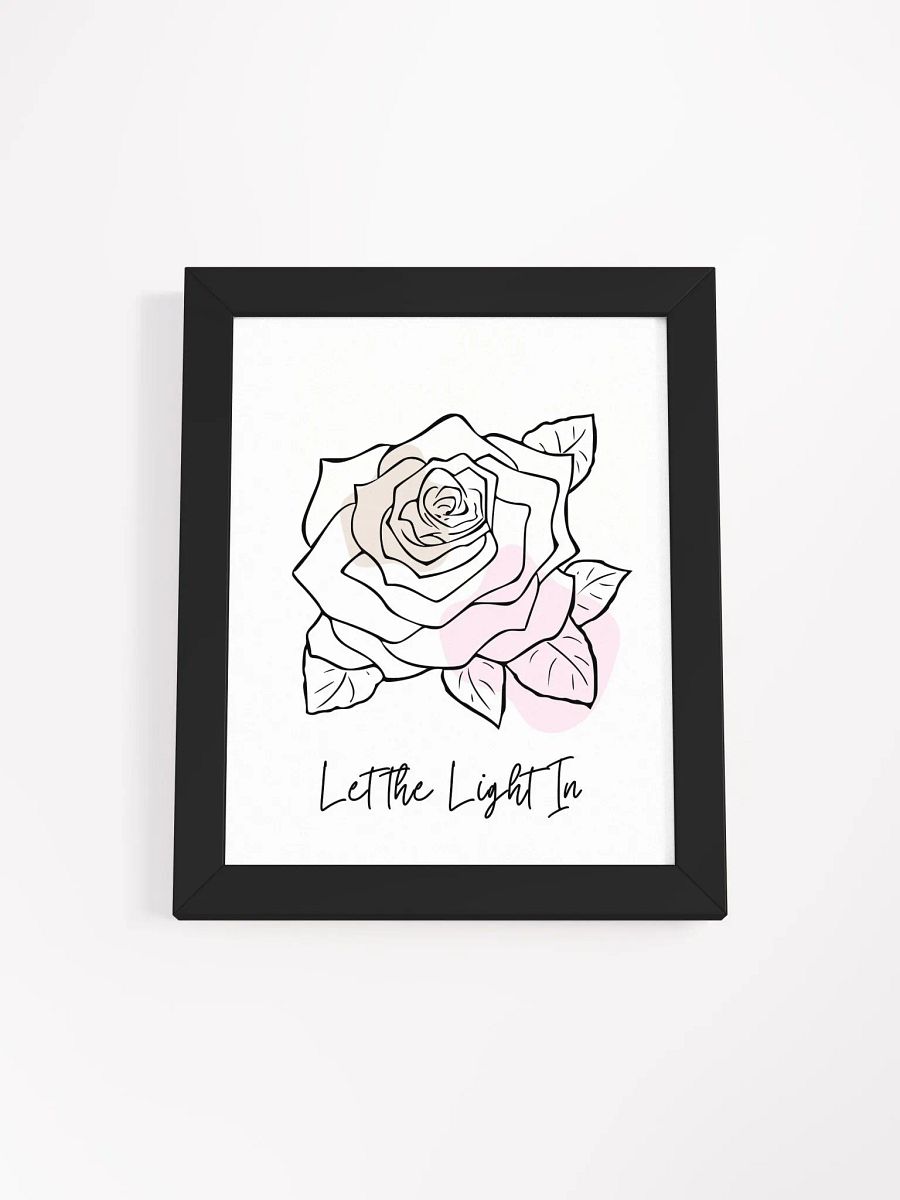 Minimalist Rose Line Art – Framed Floral Wall Decor for Modern Elegance product image (1)