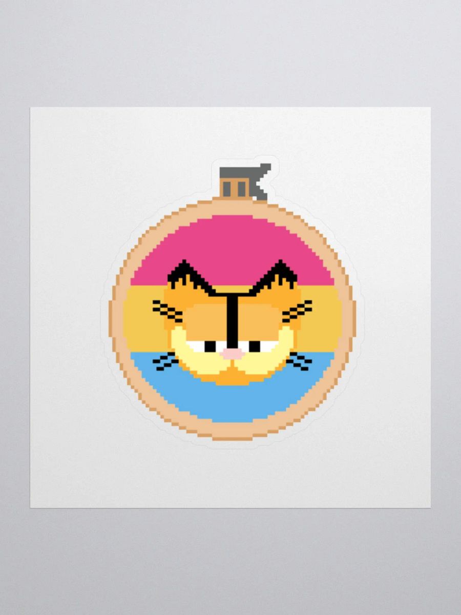 Garfield cross stitch sticker (pansexual) product image (1)