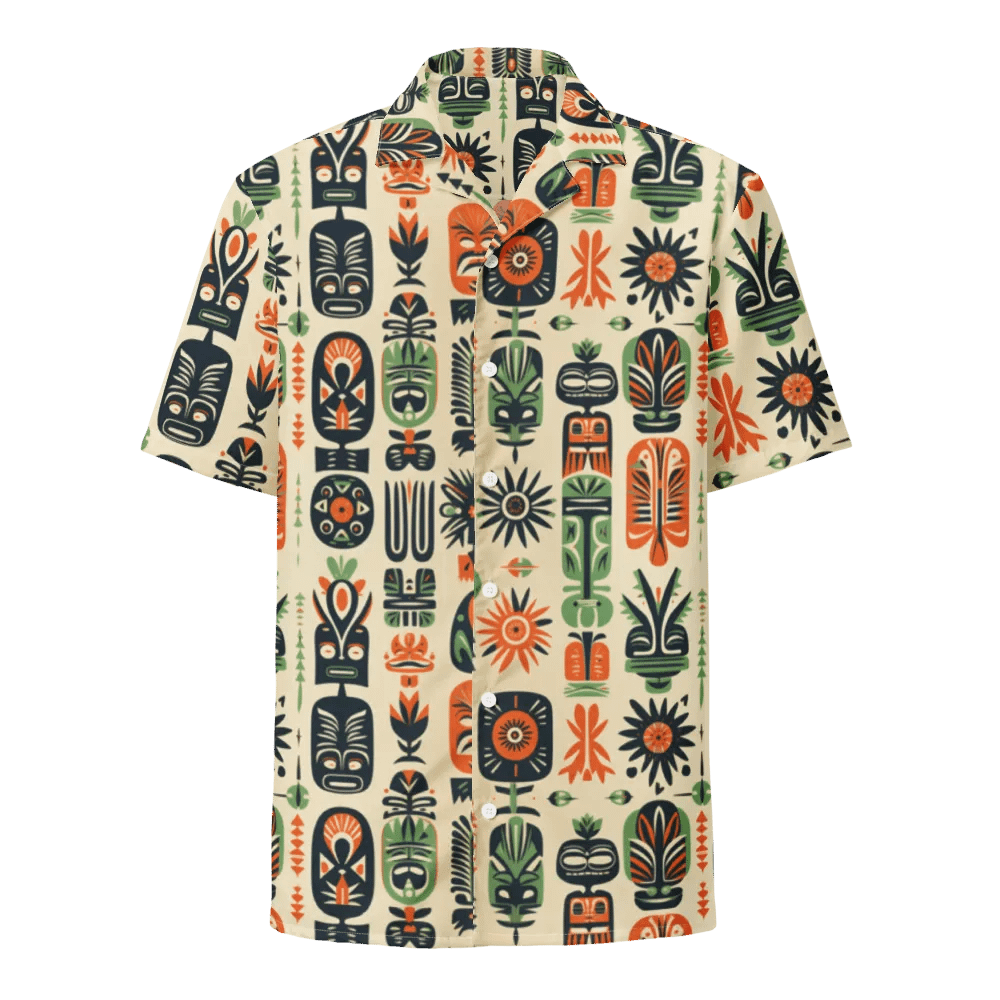 Retro Tiki Pattern Hawaiian Shirt product image (1)