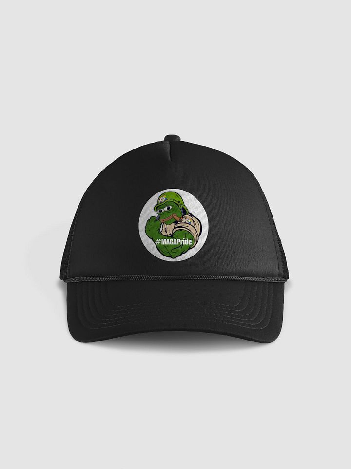 🧢🤍🐸 #MAGAPride™ Foam Trucker Hat – Whiteout Recon Edition product image (1)