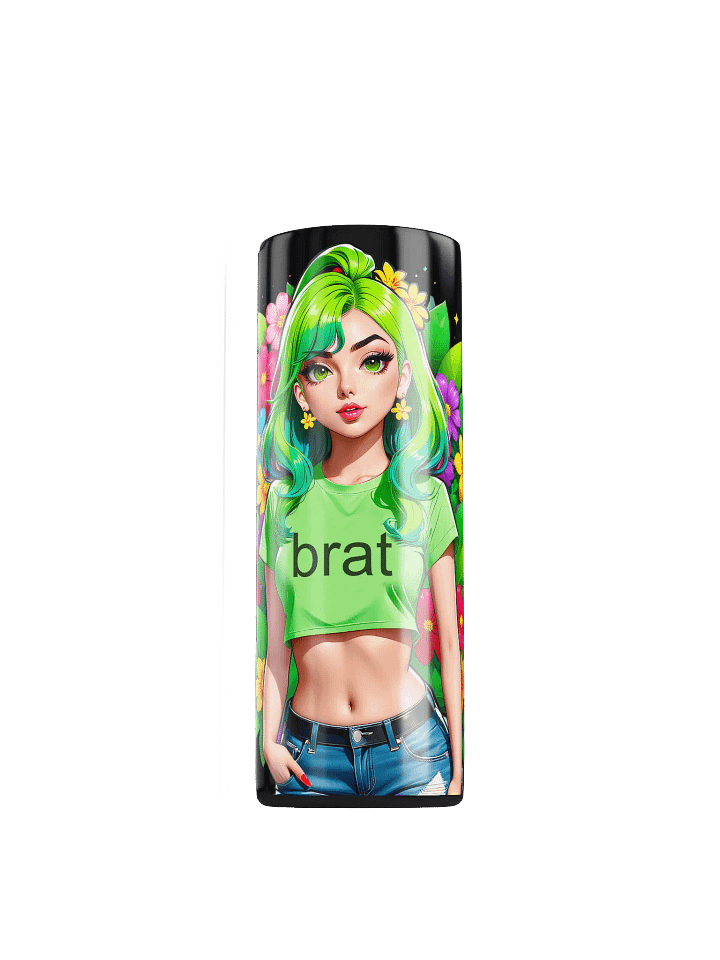 Brat 20 oz Skinny Stainless Steel Tumbler - Black - Brat Life v2 product image (1)