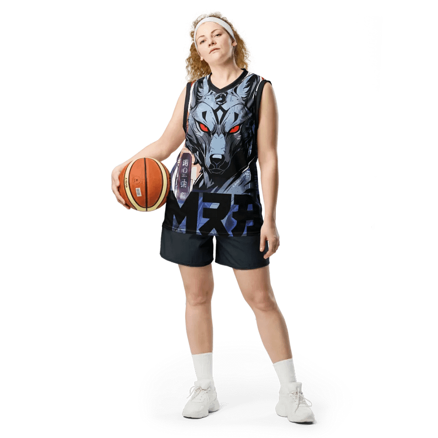 Cyberwolf Unleashed All-Over Print Basketball Jersey product image (3)
