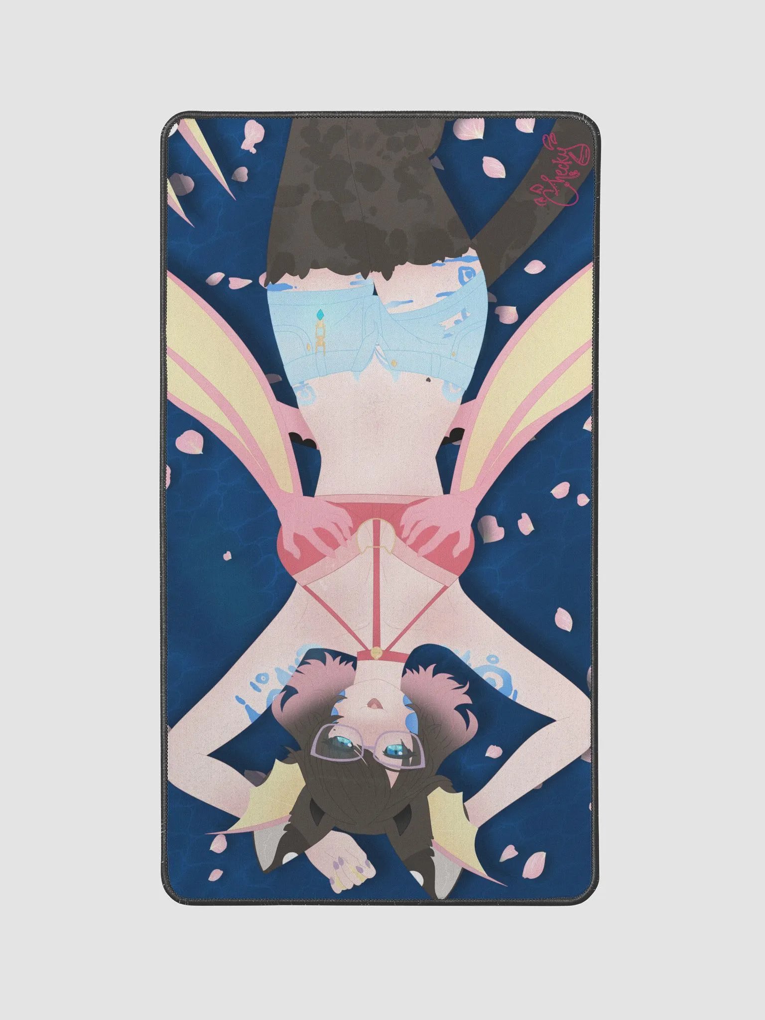 CheckyNyanChan Pinup Desk Mat product image (2)