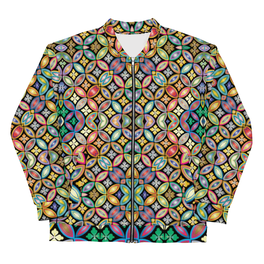 Batik Kawung Purple Bomber Jacket product image (5)