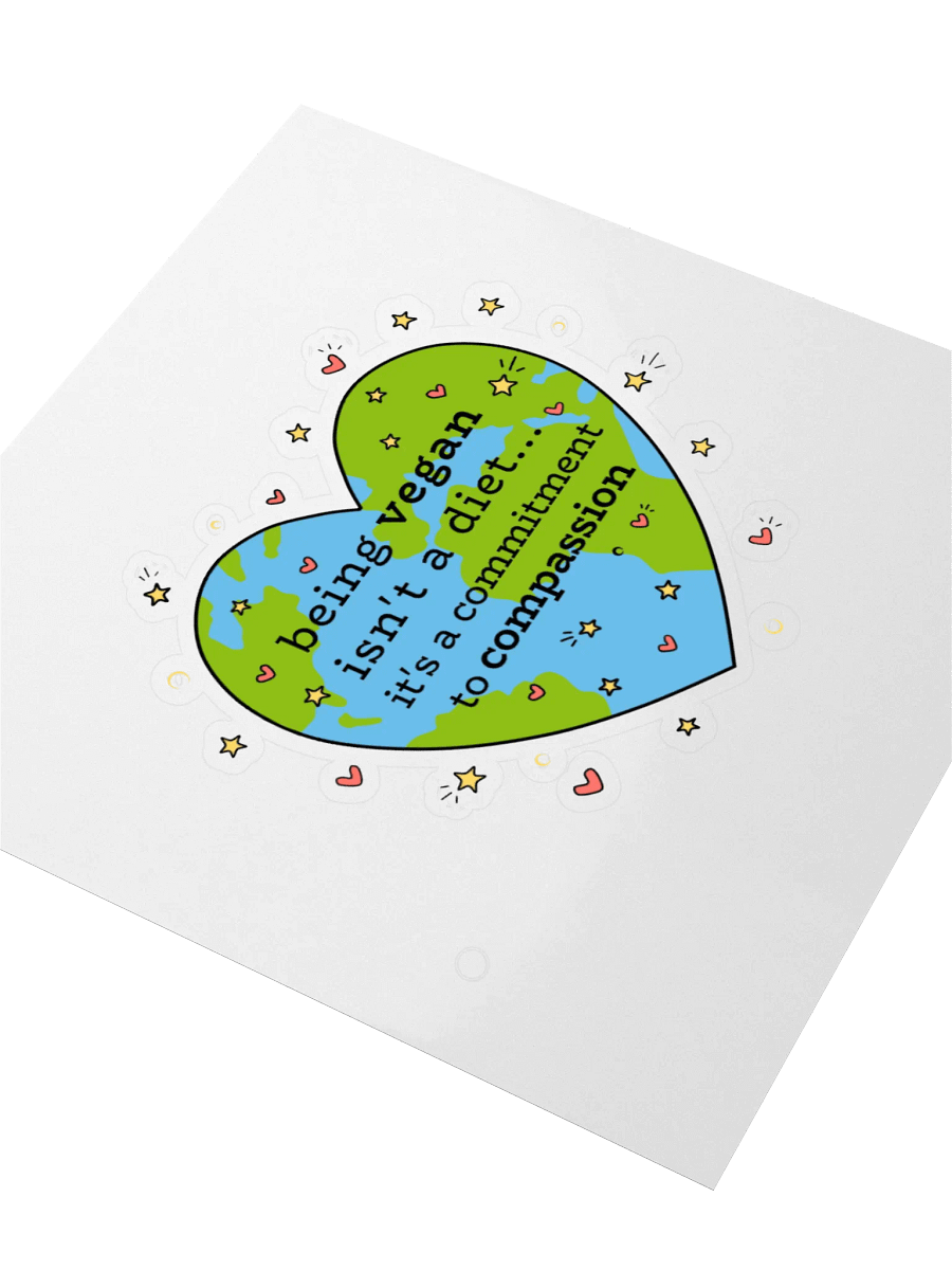 “Being Vegan is not a Diet” Fun Sticker product image (3)