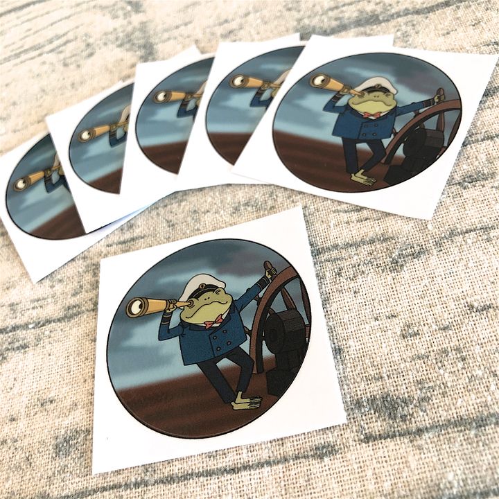 Frog Captain - 2" Vinyl Sticker product image (2)