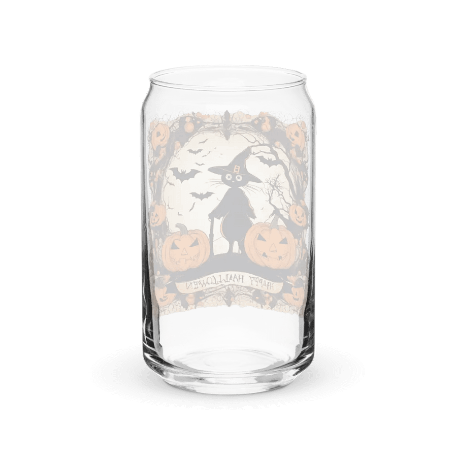 Witchy Cat Halloween Can-Shaped Glass product image (4)