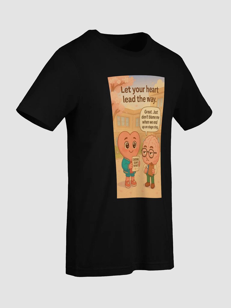 Let Your Heart Lead the Way - Cheerleader Squad Tryout T-Shirt | Motivational Cheer Apparel | Heart vs Brain Funny Tee product image (9)