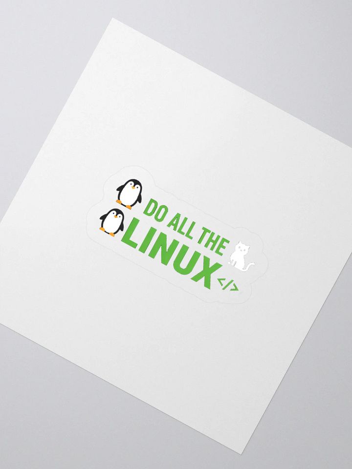 Linux Penguin and Cat Kiss Cut Stickers product image (6)