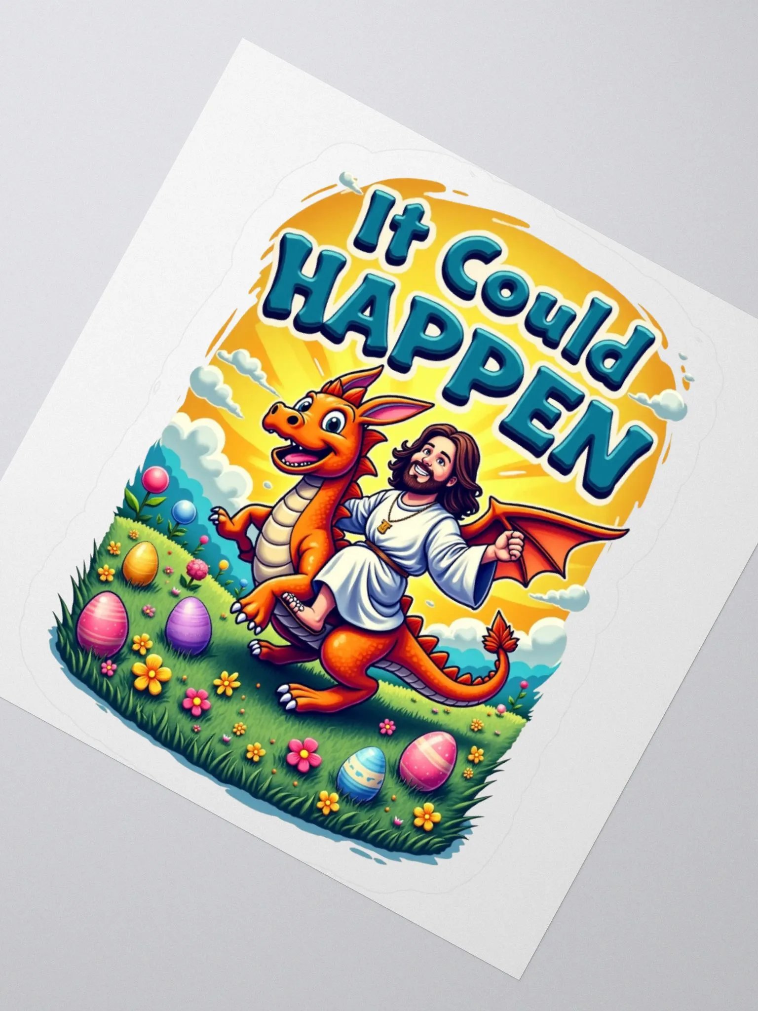 It Could HAPPEN Easter Dragon Kiss Cut Stickers product image (5)