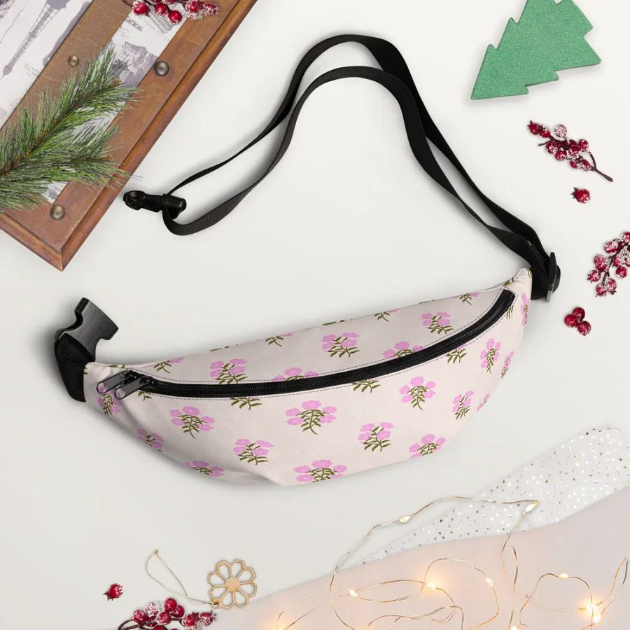 Alpine Cascade - Pink and Forest Green - Fanny Pack product image (3)