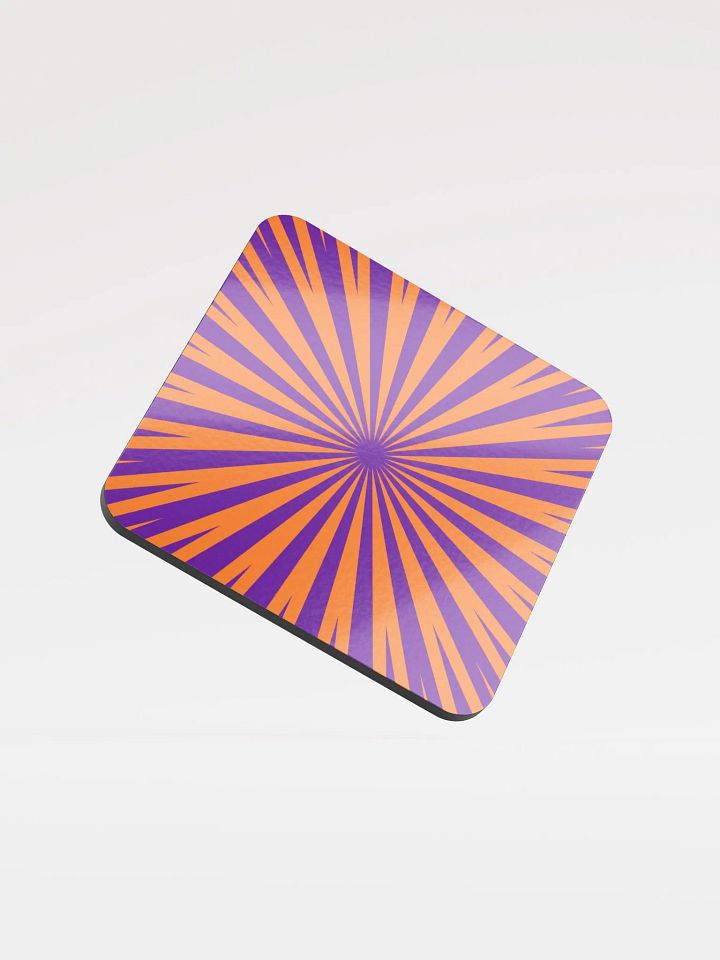 Twisted Circus Spirals Coaster, Orange Purple Halloween Home Decor product image (2)