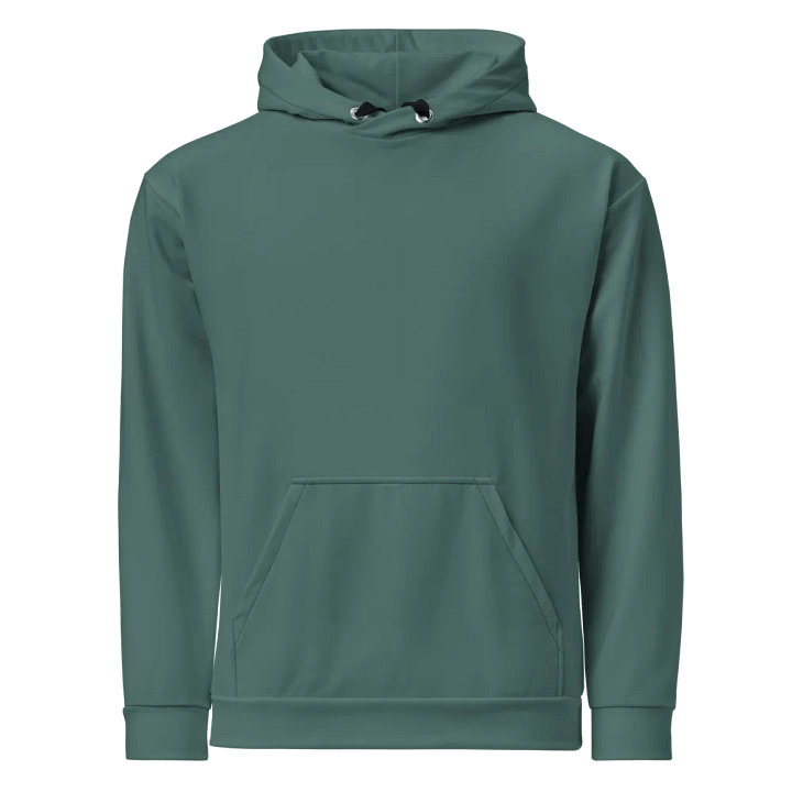 Plain Medium Dark Green Soft Summer Unisex Recycled Polyester Heavyweight Premium Hoodie by Treasure Pie product image (1)