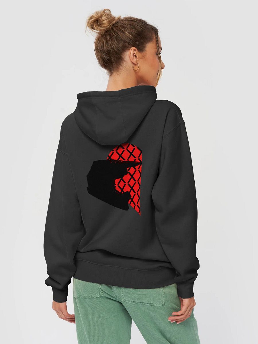 Valentine Matching Off-Road Helmet Heart Hoodie (Black-Left) product image (1)