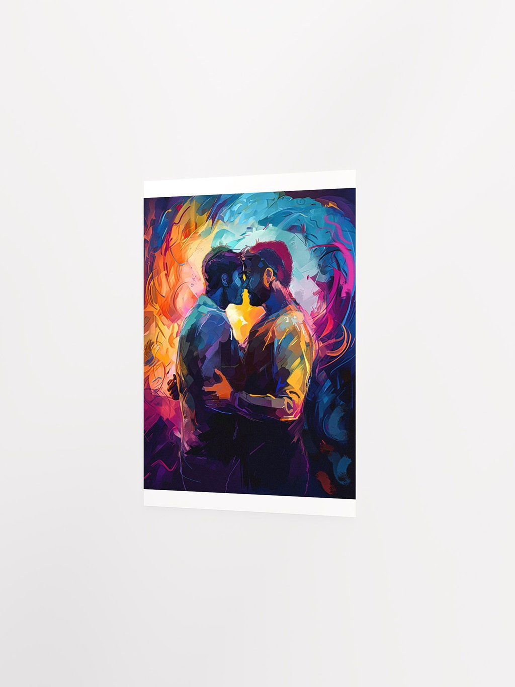 Two Men – Colorful Embrace Gay Studio Art Print product image (2)