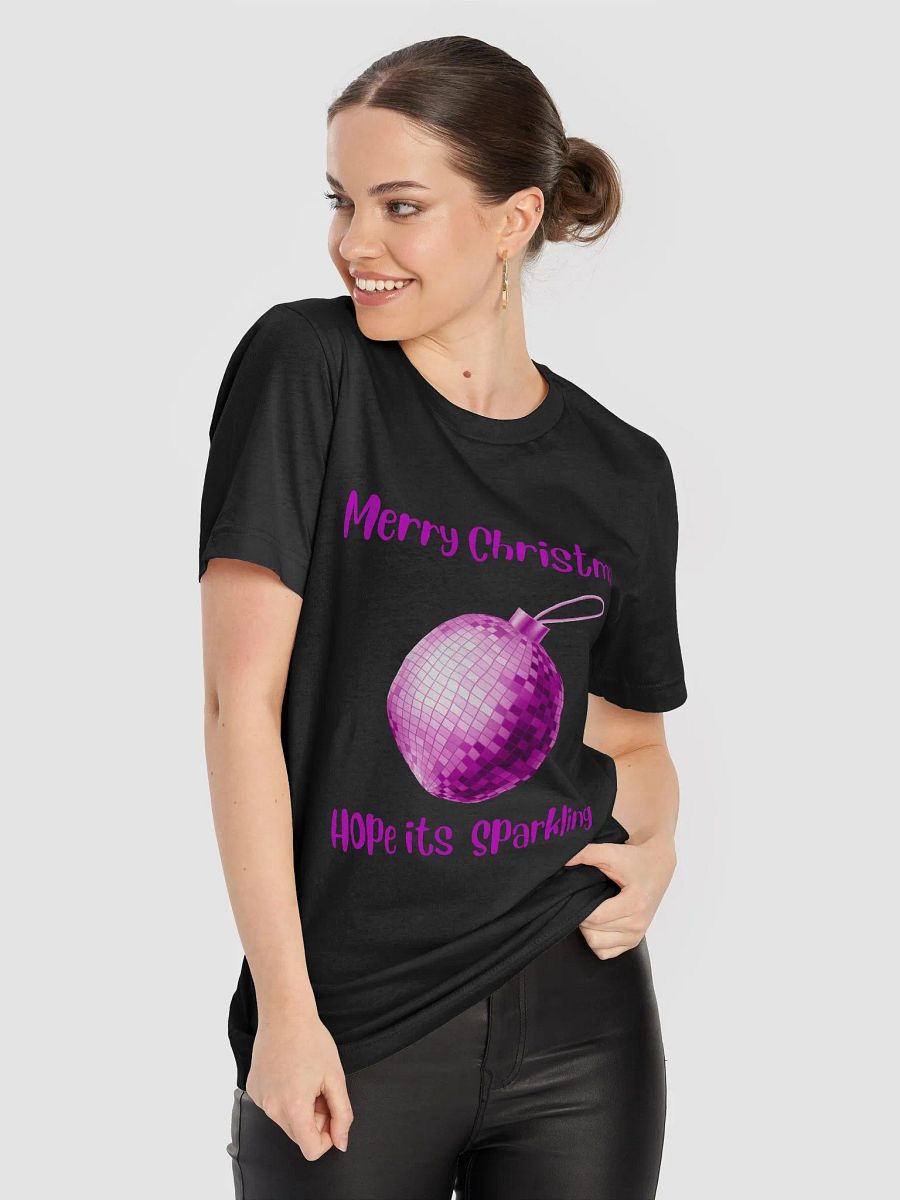 Sparkling Mirrorball Bauble Christmas T-Shirt - Pink product image (1)