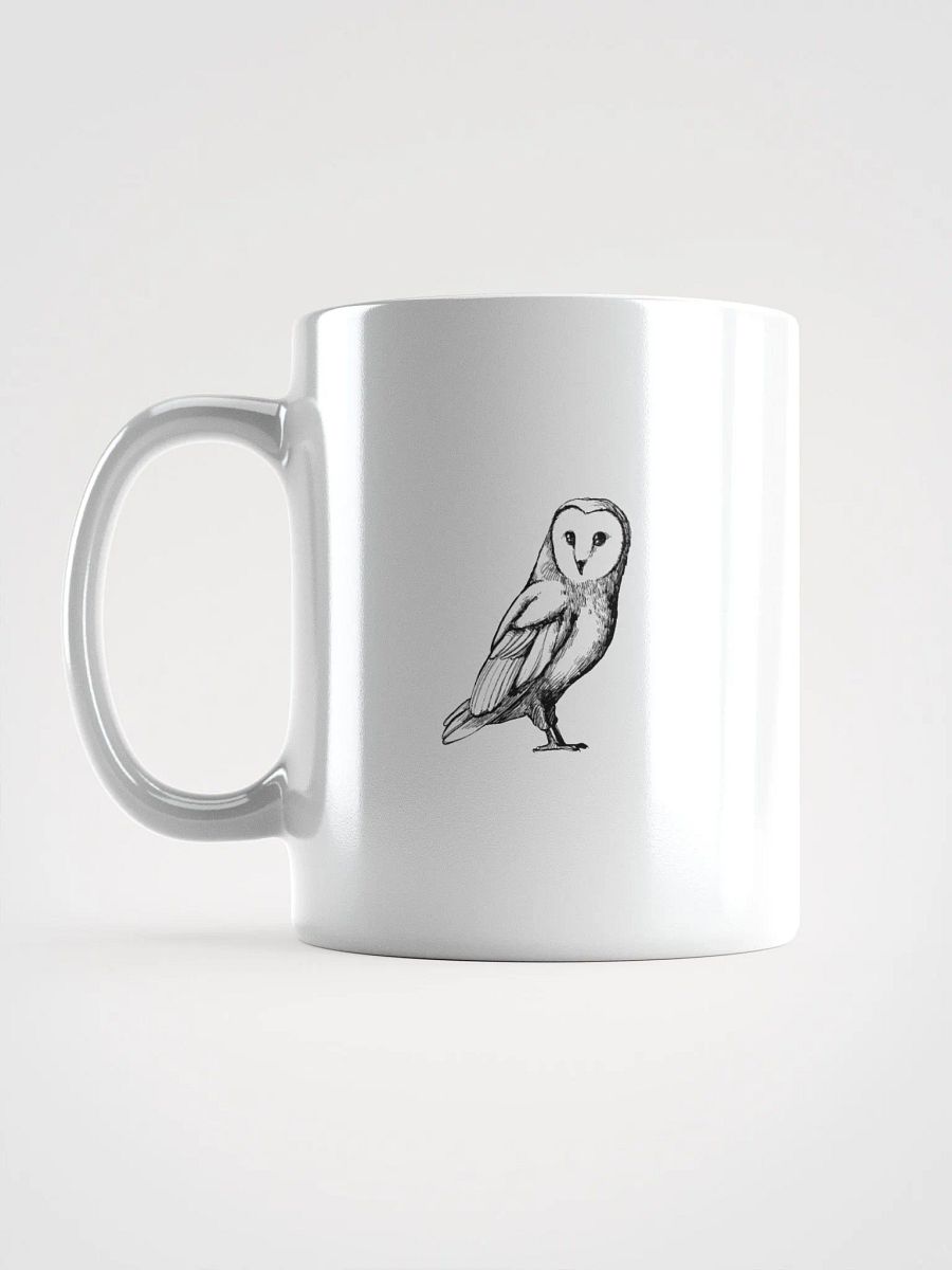 Barn Owl Sketch White Glossy Mug product image (1)