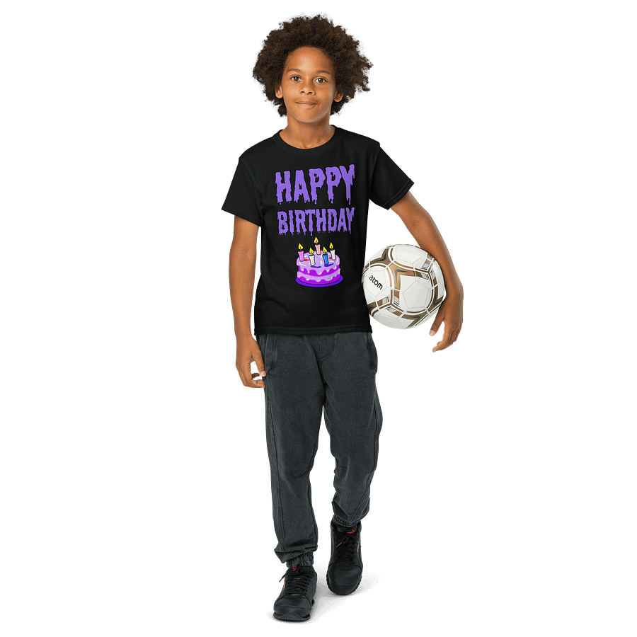 Happy Birthday (Cake With Candles) T-Shirt For Kids product image (12)