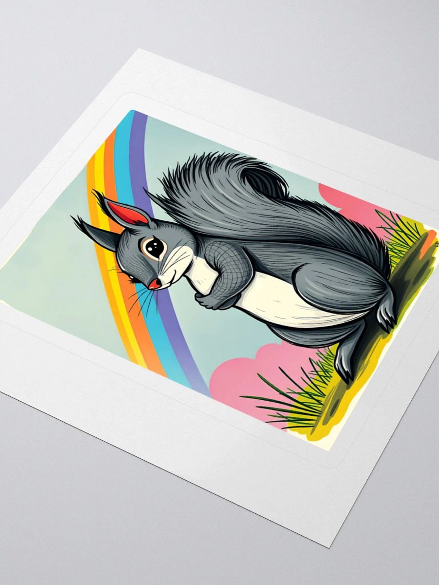 Rainbow Squirrel Kiss Cut Stickers product image (9)