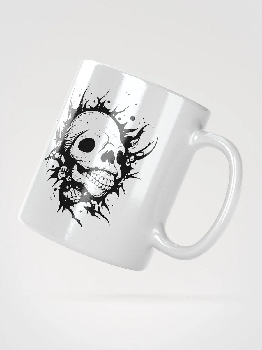 Skull with Floral Pattern Two-Tone Coffee Mug product image (4)