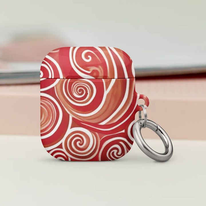 Funky Cherry Swirls Liquid Tie-Dye Airpods Case product image (2)