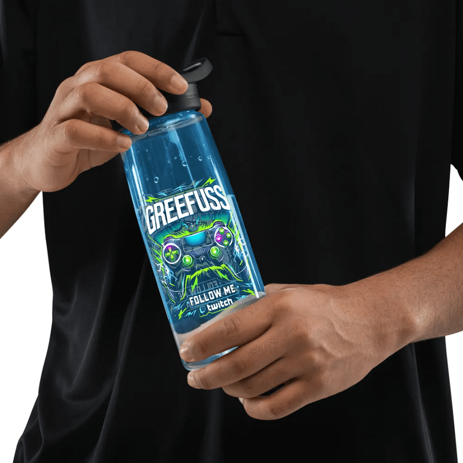Neon Gaming Wings Sports Water Bottle product image (8)