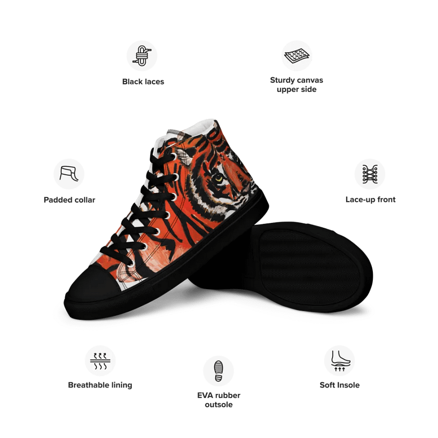 Hey tiger, High Top canvas shoes (mens) product image (2)