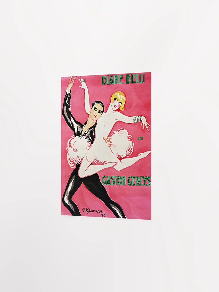 Vintage 1925 Cabaret Poster "Diane and Gaston" product image (4)