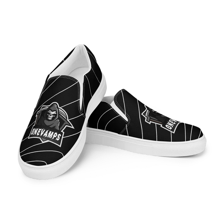 Men's Slip-On Canvas Shoes OneVamps black color product image (1)