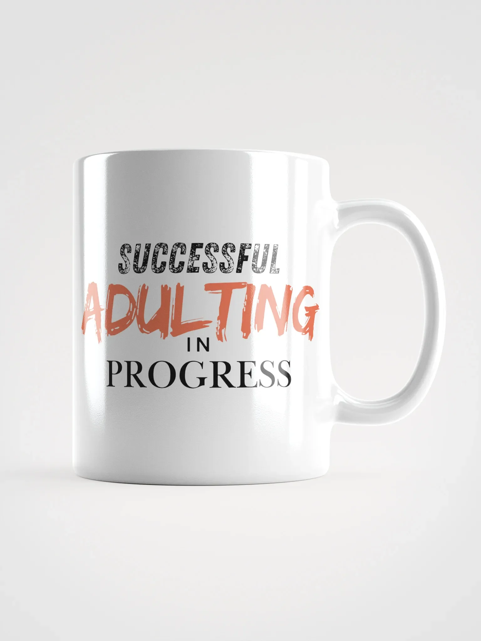 Successful Adulting in Progress Ceramic Mug - Orange product image (2)
