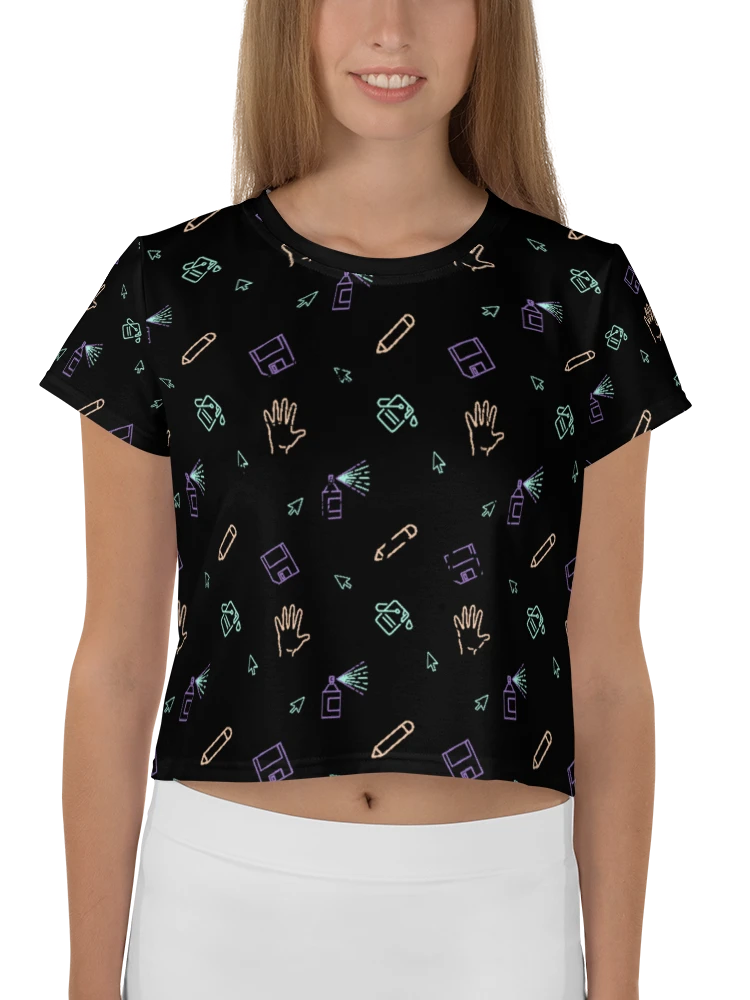 Computer Lab pattern crop tee product image (1)