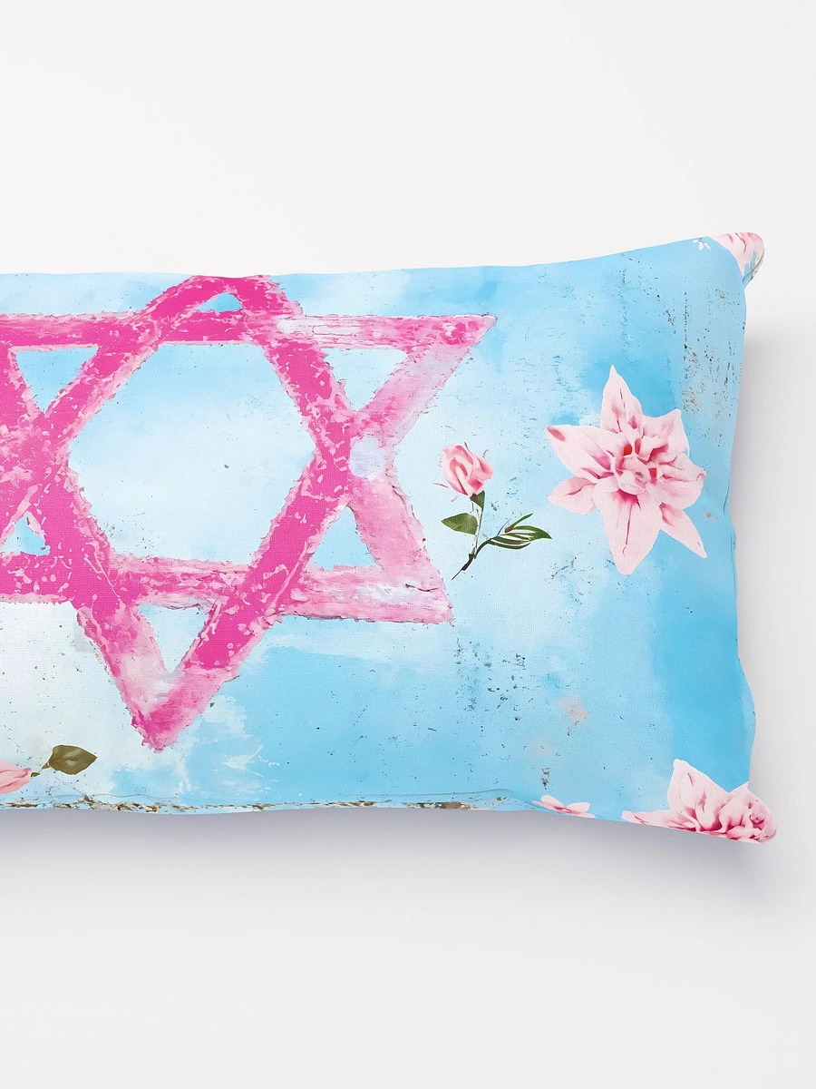 Pink Star of David Pillow with Floral Shabby Chic product image (3)