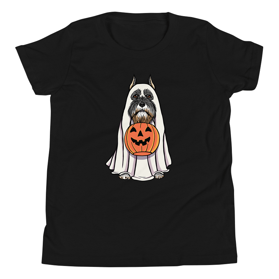 Halloween Miniature Schnauzer(Salt & Pepper, Cropped Ears) Youth T-Shirt product image (5)