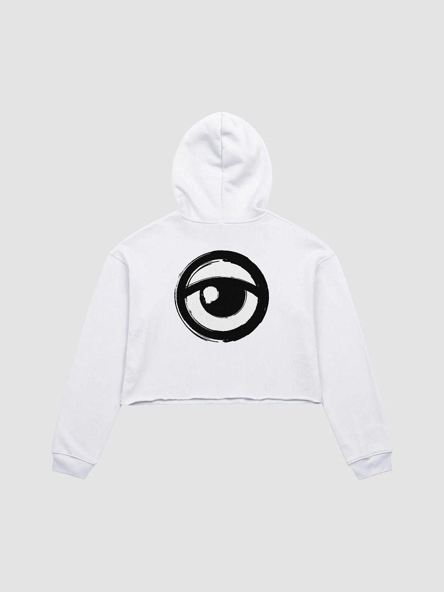 Cartoon Advisory Logo Crop Top Hoodie (W) product image (2)