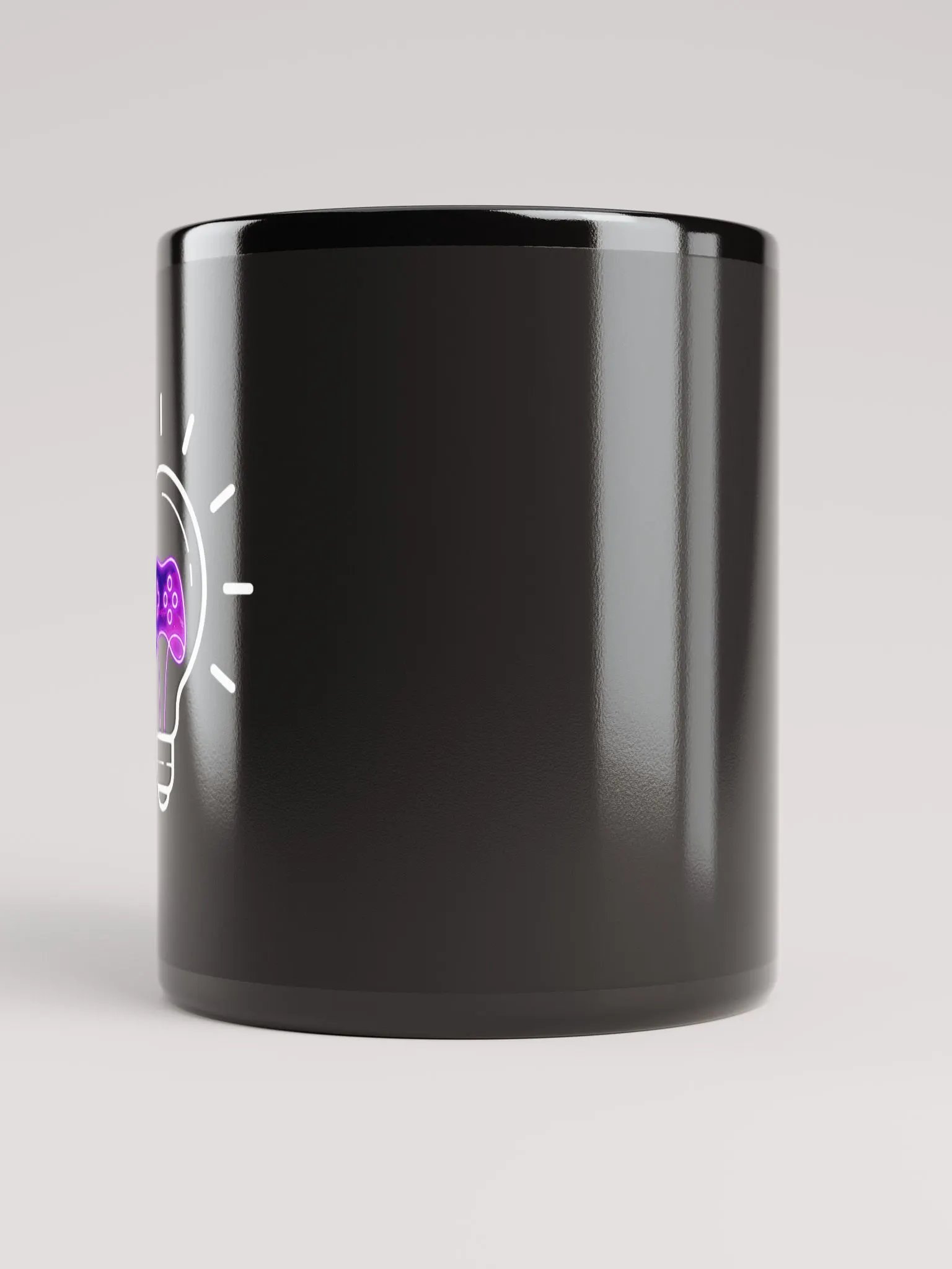 Lightbulb logo black mug product image (3)