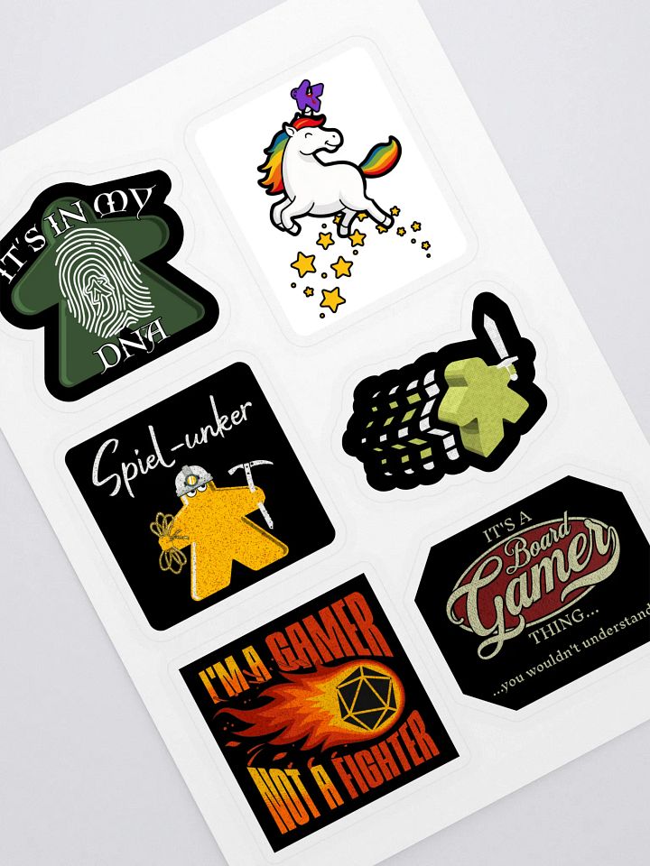 Kiss Cut Sticker Sheet for Board Game Lovers - Collection 1 product image (1)