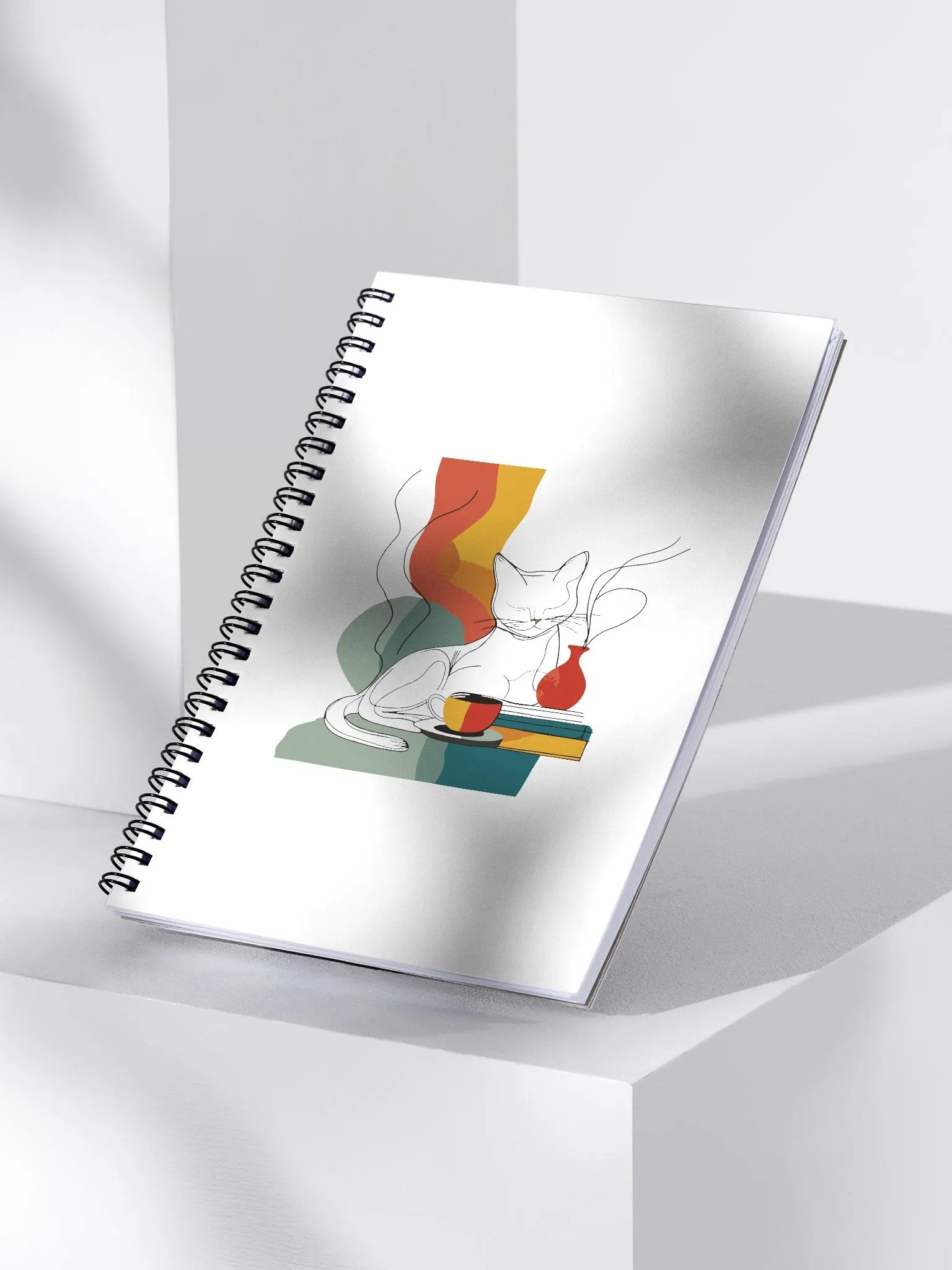 Whiskered Wonderland Spiral Notebook - Gift For Cat Lovers product image (3)