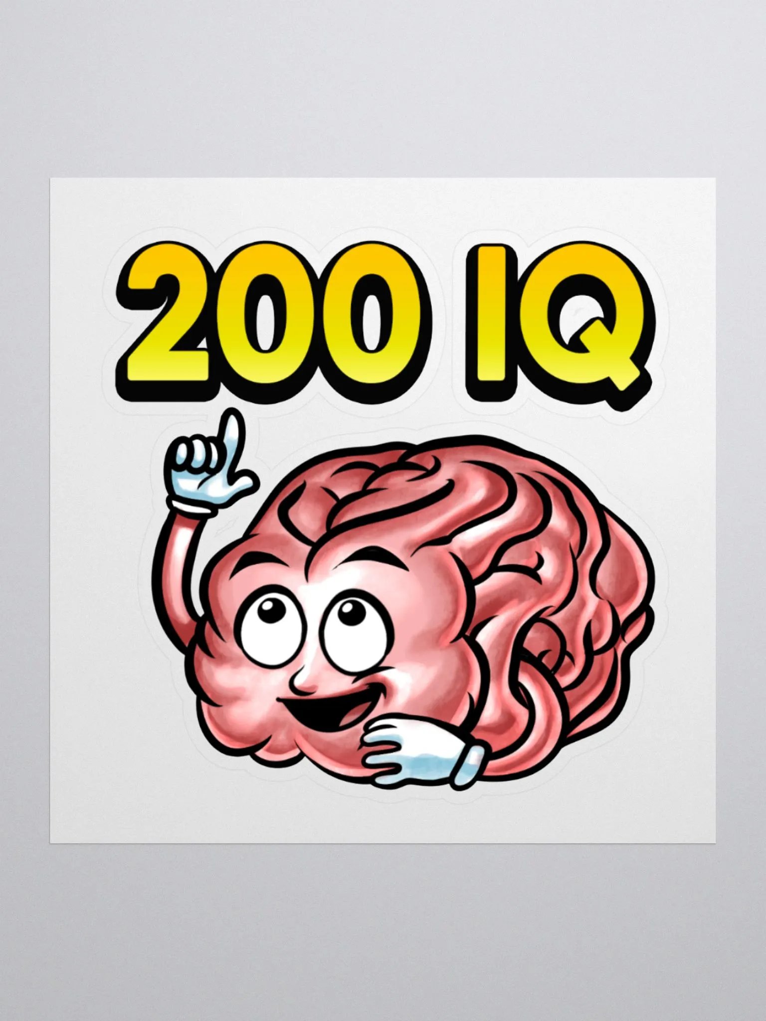 200 IQ Kiss Cut Sticker product image (1)