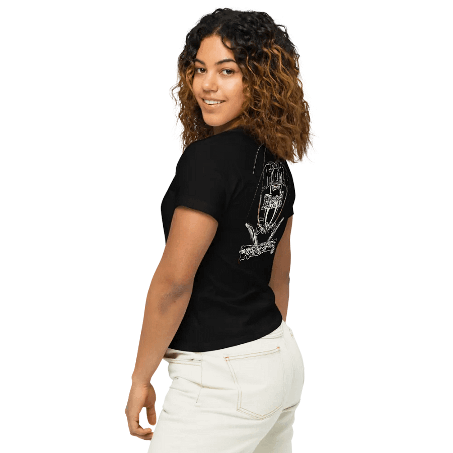 Fight Hard Earn Respect - Embroidered - Women's High-Waisted Tee product image (5)