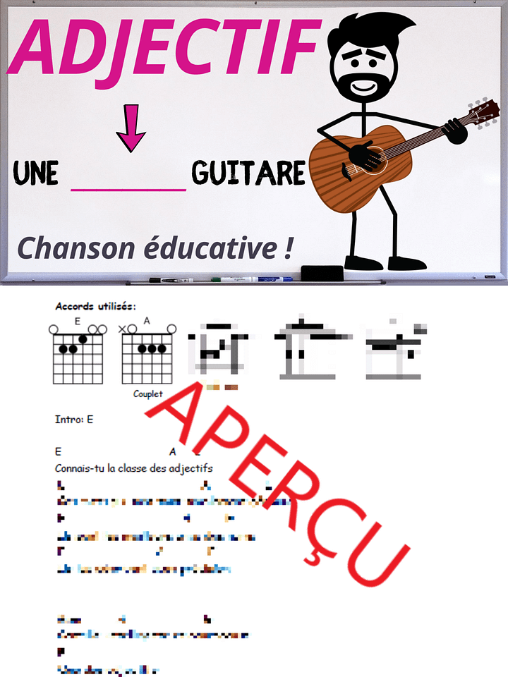 L'adjectif - Accords de guitare product image (1)