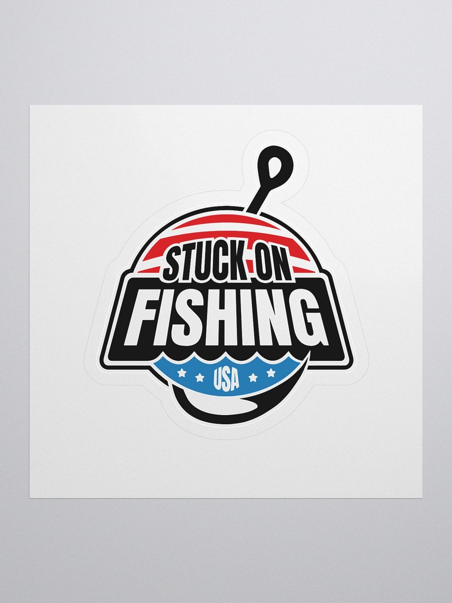 Stuck on Fishing Sticker product image (1)