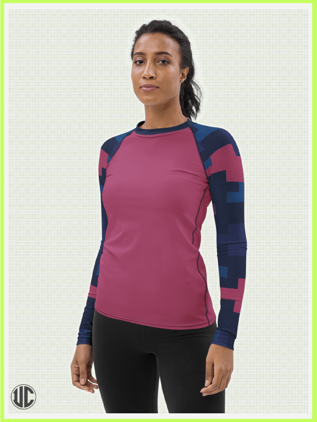 Jin’s Urban Digital Camo – Women’s Rash Guard product image (4)