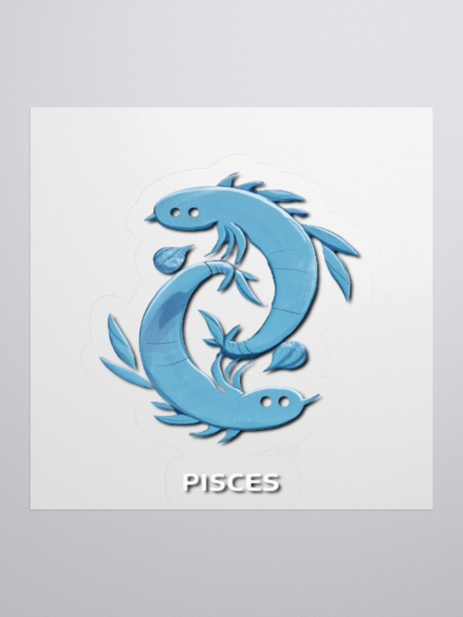 Exclusive Pisces Minimalist Sticker: Dual Fish Design - Perfect for Laptops, Cars, and Astrology Enthusiasts! product image (1)