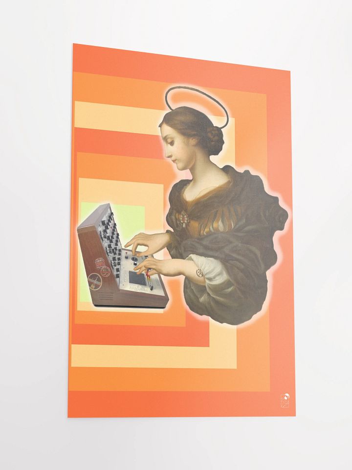 St Synthi Cecilia, The Putney (VCS 3) Synthi classic synth Tribute, Techno EDM Matte Paper Poster product image (1)