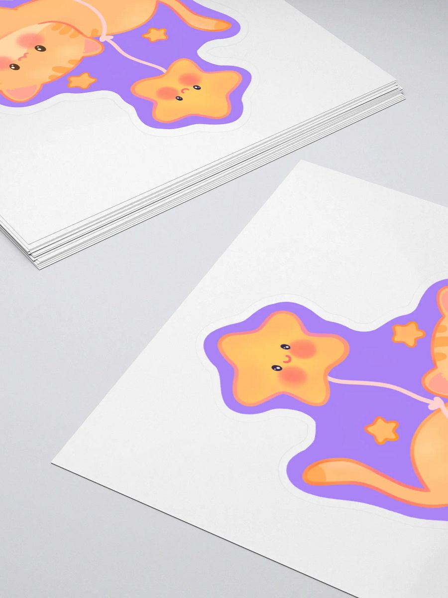 Starry Orange Cat Vinyl Sticker product image (4)