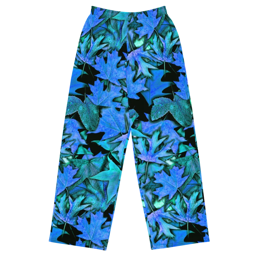 Blue Fall Leaves Wideleg Pants product image (2)
