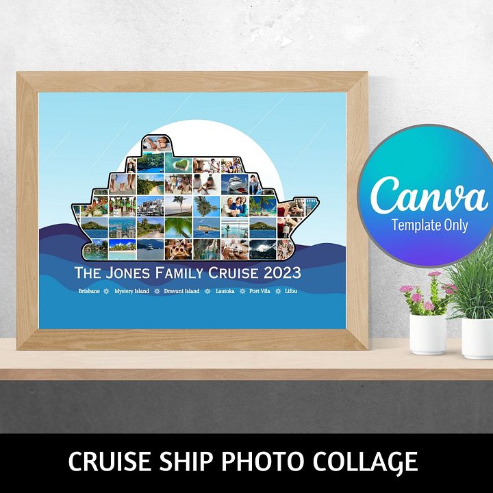 Cruise Ship Photo Collage Canva Template product image (1)