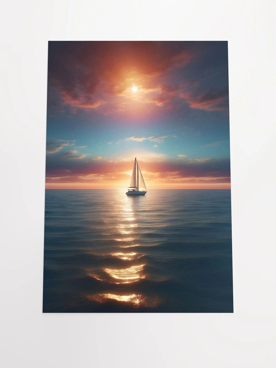 Sail Away Seascape at Sunset Poster product image (3)